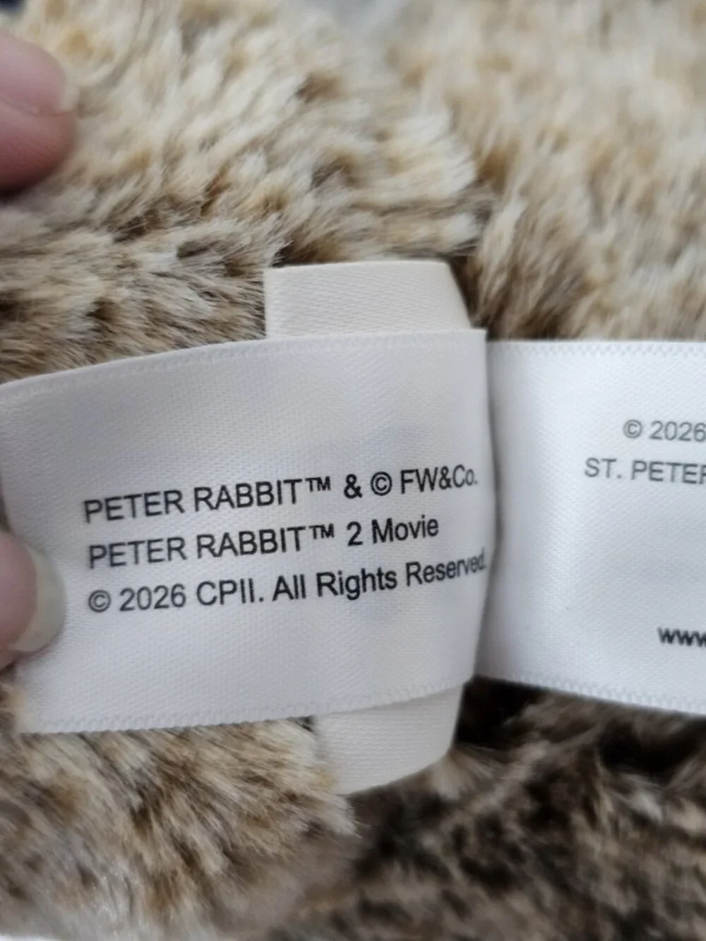 Dan Dee Peter Rabbit 2 Movie 2026 Plush Bunny Soft 18in Kids Ages 3+ NWT - Picture 9 of 12